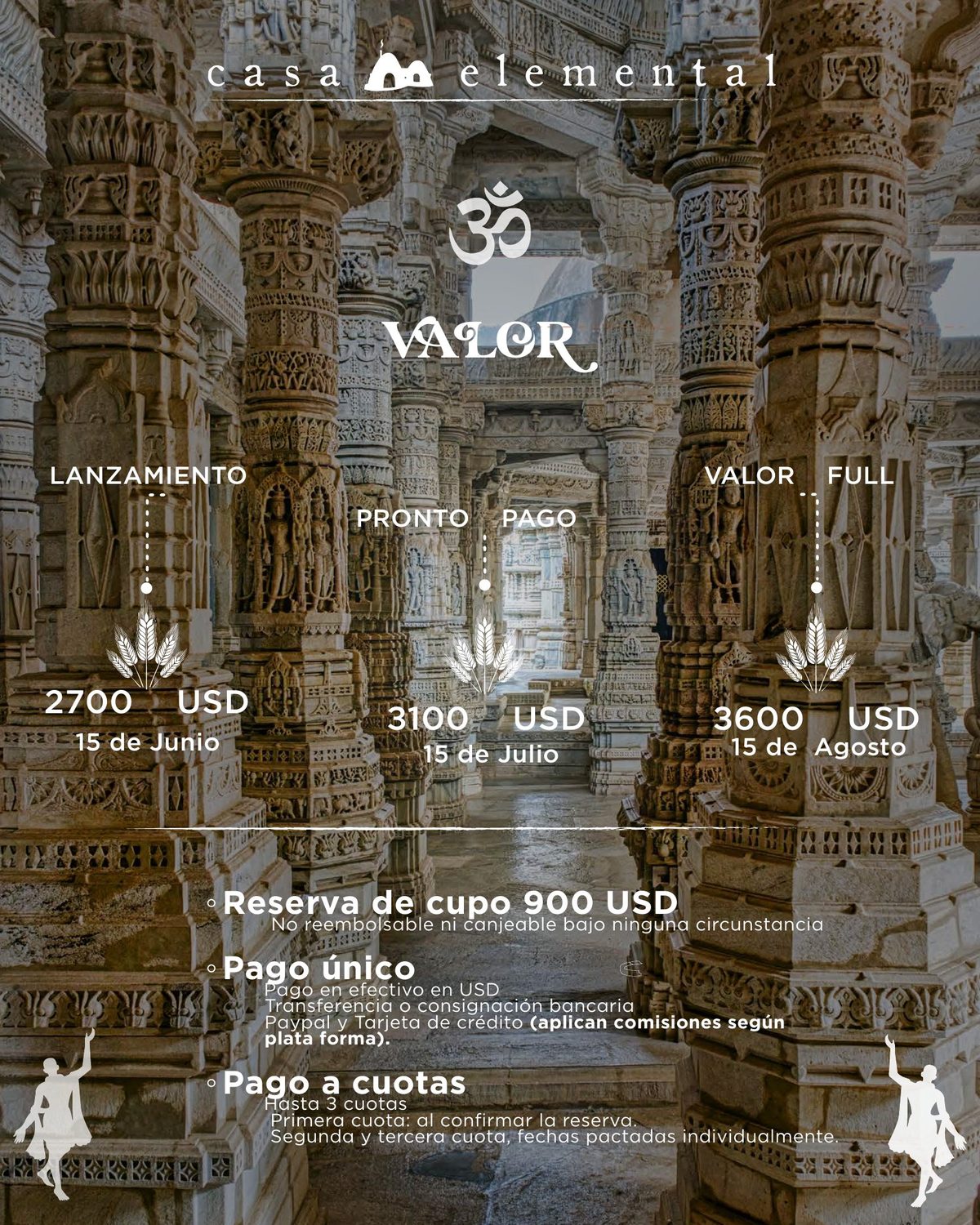 Valor de la edición 2026 y formas de pago